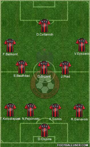 OGC Nice Côte d'Azur Formation 2013