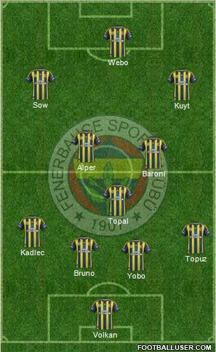 Fenerbahçe SK Formation 2013