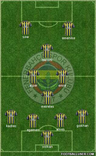 Fenerbahçe SK Formation 2013