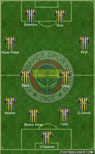 Fenerbahçe SK Formation 2013