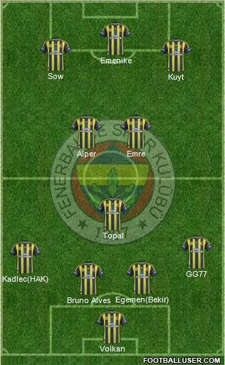 Fenerbahçe SK Formation 2013