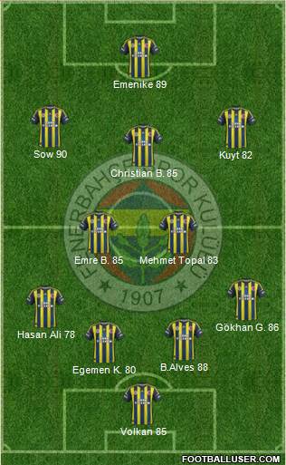 Fenerbahçe SK Formation 2013