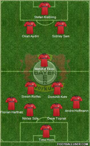 Bayer 04 Leverkusen Formation 2013