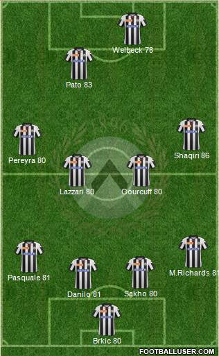 Udinese Formation 2013