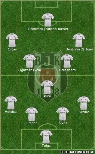 Besiktas JK Formation 2013