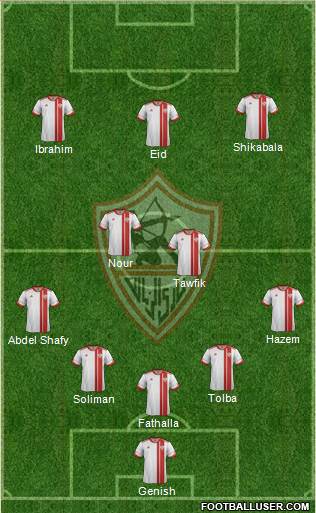 Zamalek Sporting Club Formation 2013