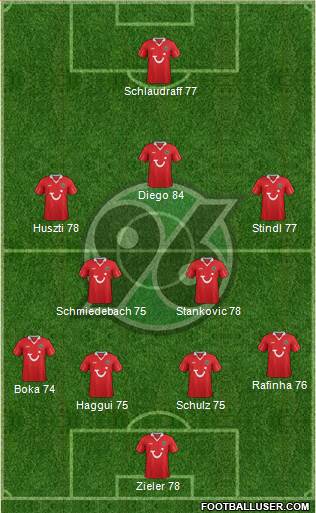 Hannover 96 Formation 2013