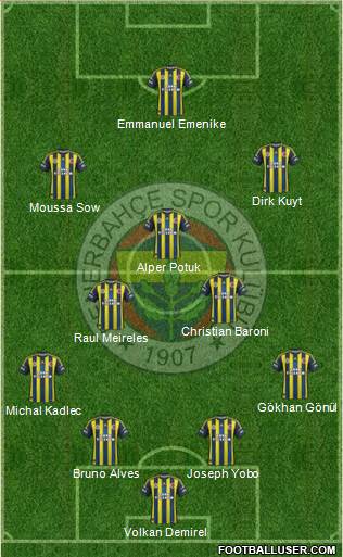 Fenerbahçe SK Formation 2013