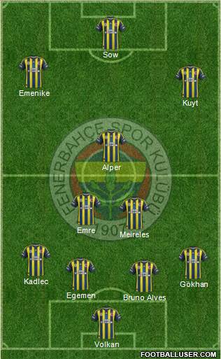 Fenerbahçe SK Formation 2013