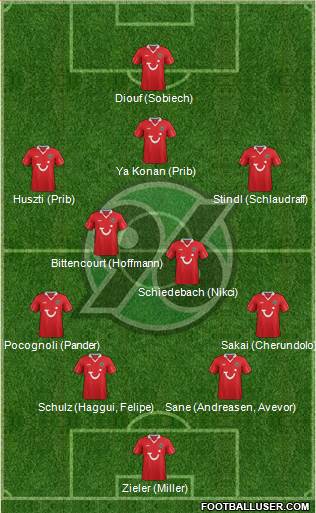 Hannover 96 Formation 2013