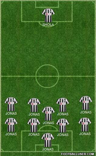 Newcastle United Formation 2013