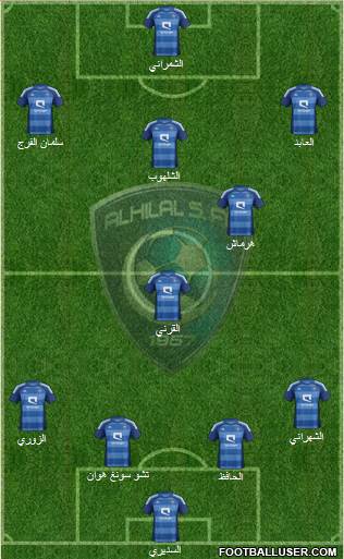 Al-Hilal (KSA) Formation 2013