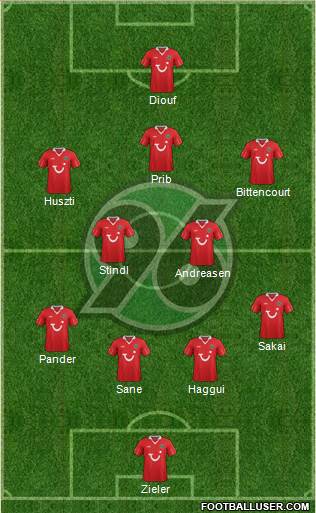 Hannover 96 Formation 2013