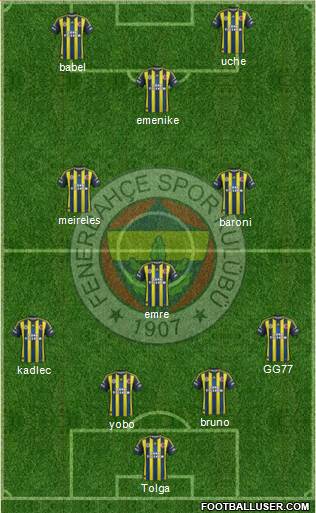 Fenerbahçe SK Formation 2013