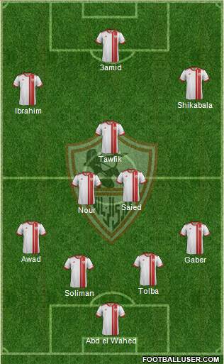 Zamalek Sporting Club Formation 2013