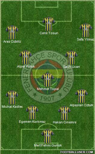 Fenerbahçe SK Formation 2013