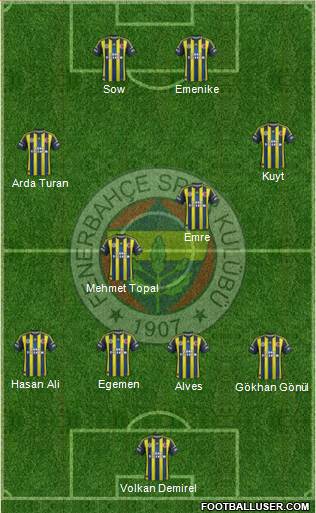 Fenerbahçe SK Formation 2013