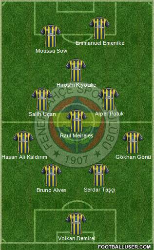 Fenerbahçe SK Formation 2013