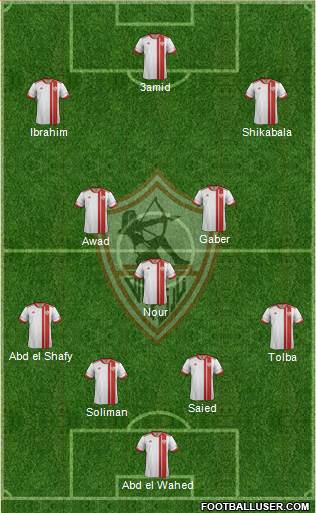 Zamalek Sporting Club Formation 2013