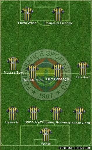 Fenerbahçe SK Formation 2013