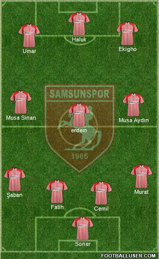 Samsunspor Formation 2013