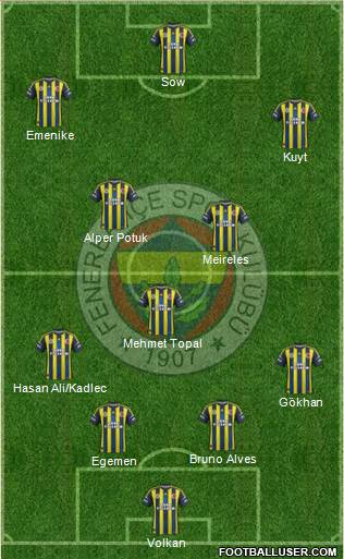 Fenerbahçe SK Formation 2013