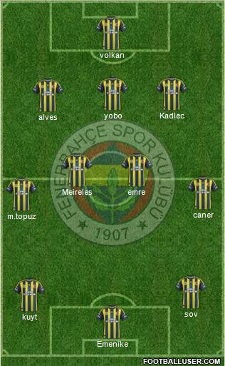 Fenerbahçe SK Formation 2013