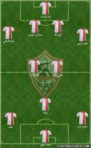 Zamalek Sporting Club Formation 2013