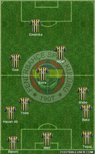 Fenerbahçe SK Formation 2013