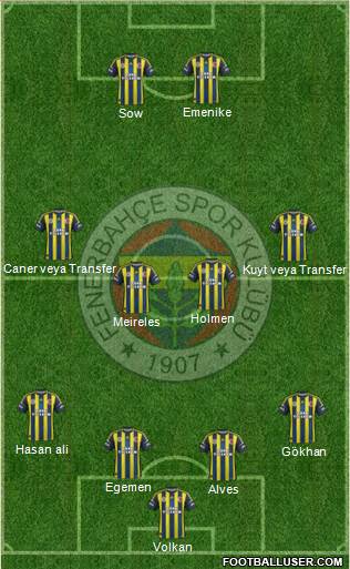 Fenerbahçe SK Formation 2013