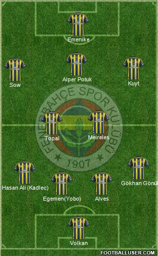 Fenerbahçe SK Formation 2013