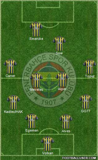 Fenerbahçe SK Formation 2013