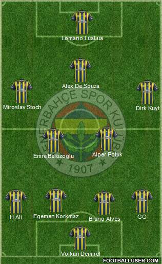 Fenerbahçe SK Formation 2013