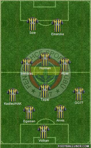 Fenerbahçe SK Formation 2013