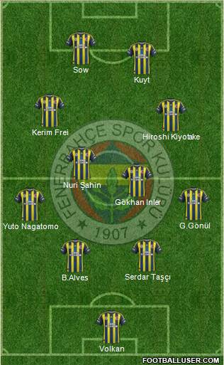 Fenerbahçe SK Formation 2013