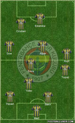 Fenerbahçe SK Formation 2013