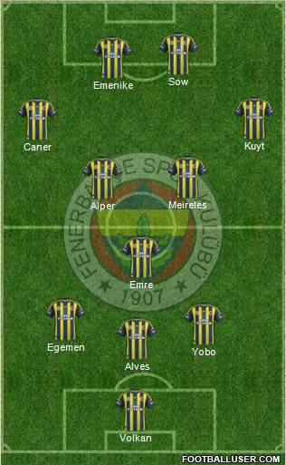 Fenerbahçe SK Formation 2013