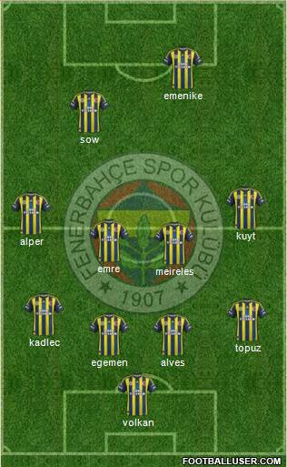 Fenerbahçe SK Formation 2013