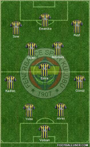 Fenerbahçe SK Formation 2013