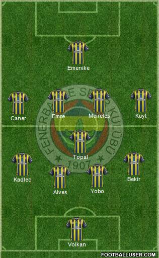 Fenerbahçe SK Formation 2013