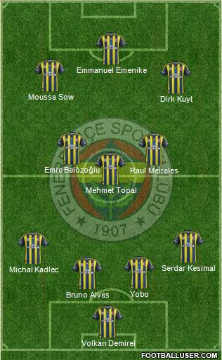 Fenerbahçe SK Formation 2013