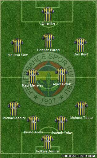 Fenerbahçe SK Formation 2013