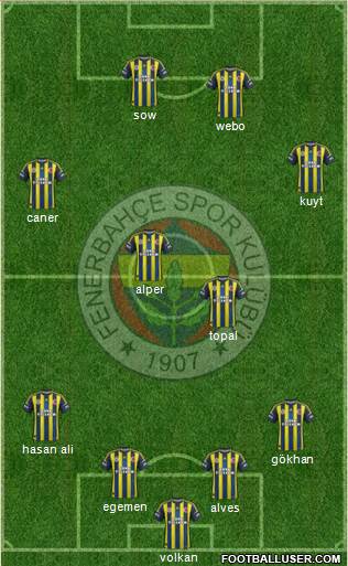 Fenerbahçe SK Formation 2013