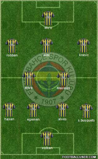 Fenerbahçe SK Formation 2013