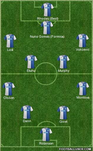 Blackburn Rovers Formation 2013