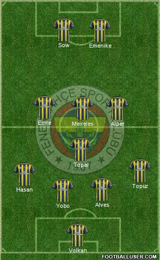 Fenerbahçe SK Formation 2013