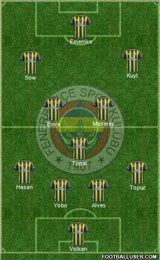 Fenerbahçe SK Formation 2013