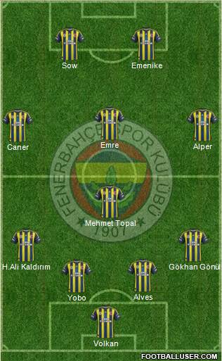 Fenerbahçe SK Formation 2013