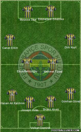 Fenerbahçe SK Formation 2013