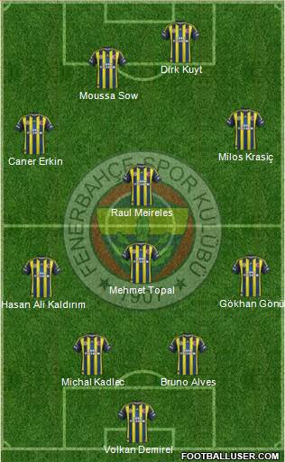 Fenerbahçe SK Formation 2013